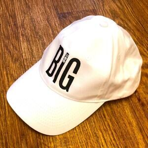 Think Big White and Black Hat with Velcro Adjustment